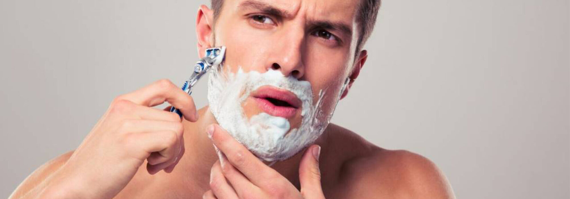 Man shaving